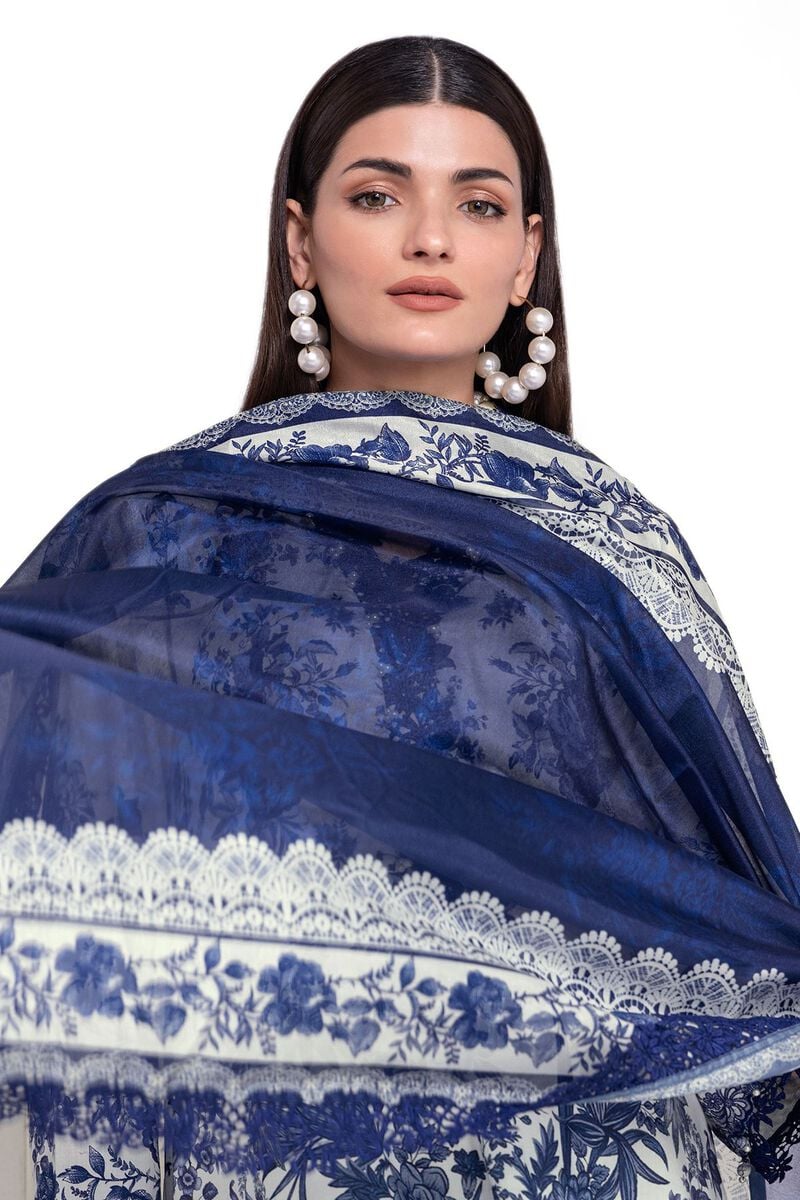 Khaadi Unstitched embroidered Lawn suit-7930