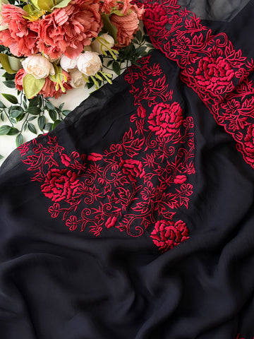 Floral Embroidered Unstitched Suit E70CA