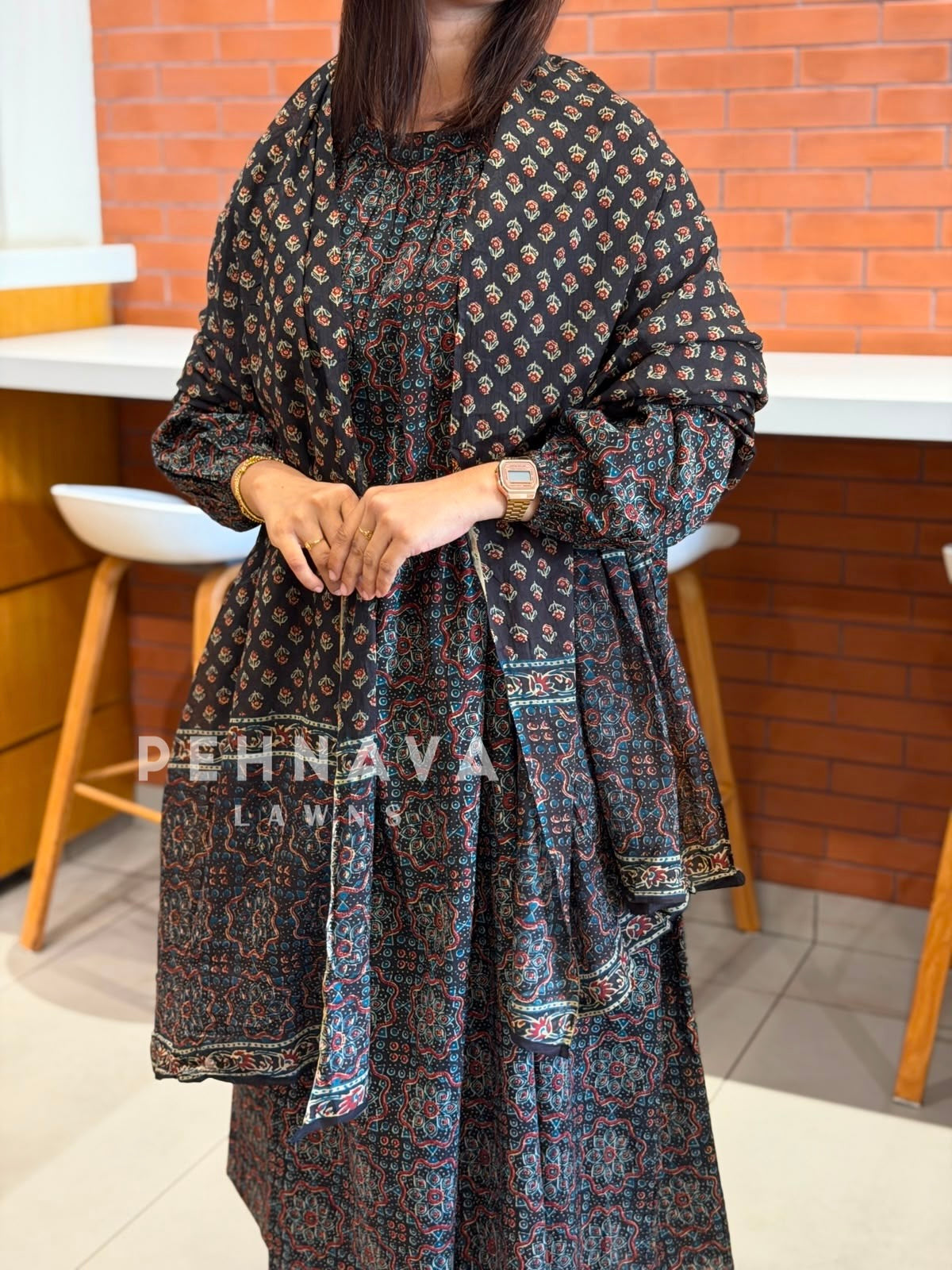 Halter Neck Printed Three Piece Set SN 5316