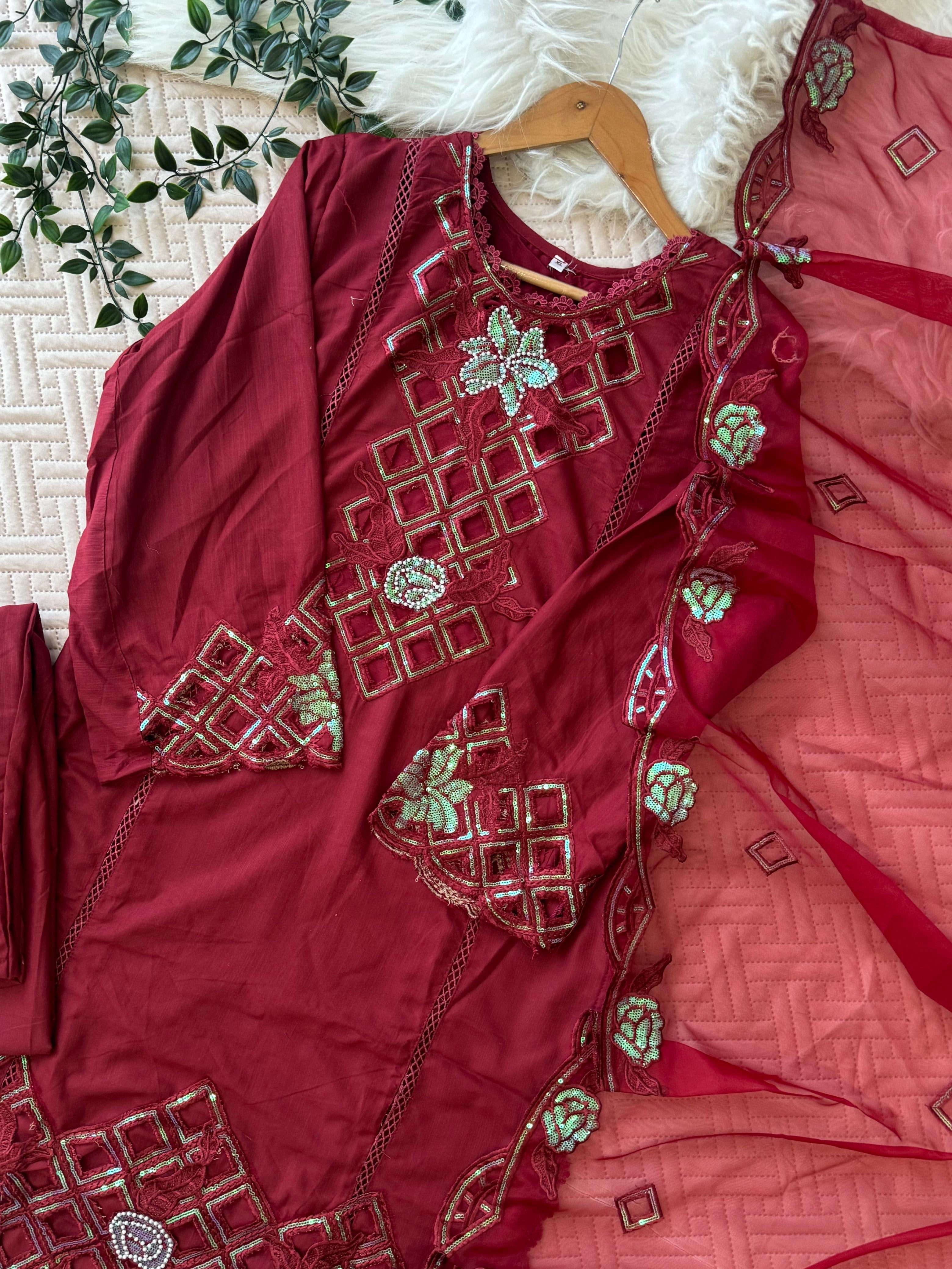 Cutwork Embroidered Pak-Suit-1