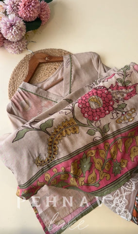 Pure Muslin Digital printed Suit with handwork detailingss
