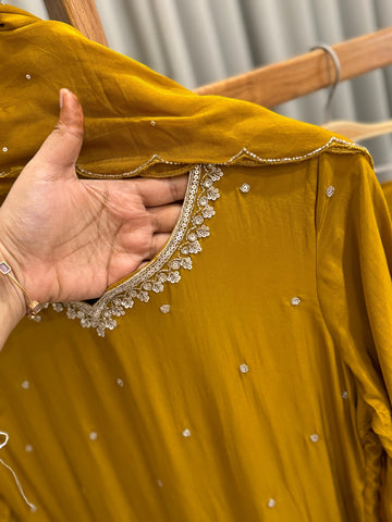 Handworked Premium Ready to wear suit with Neck detailings