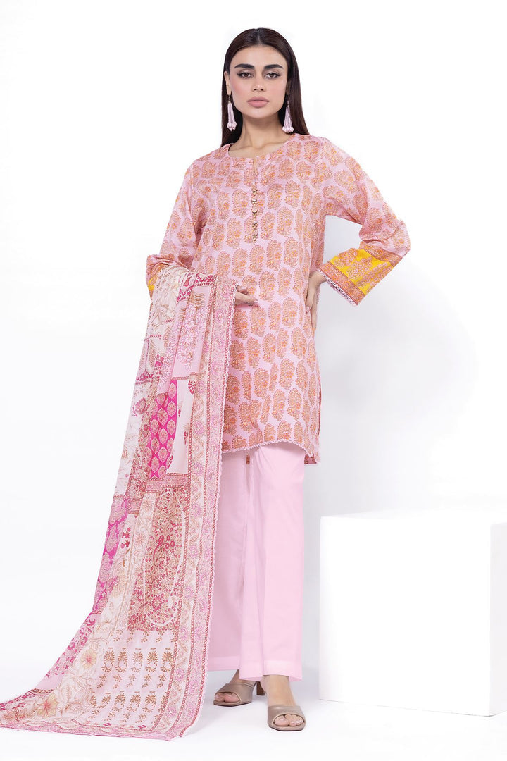 Khaadi Unstitched Printed Lawn suit-0124