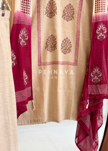 Block Print Cotton Suit Set 12609