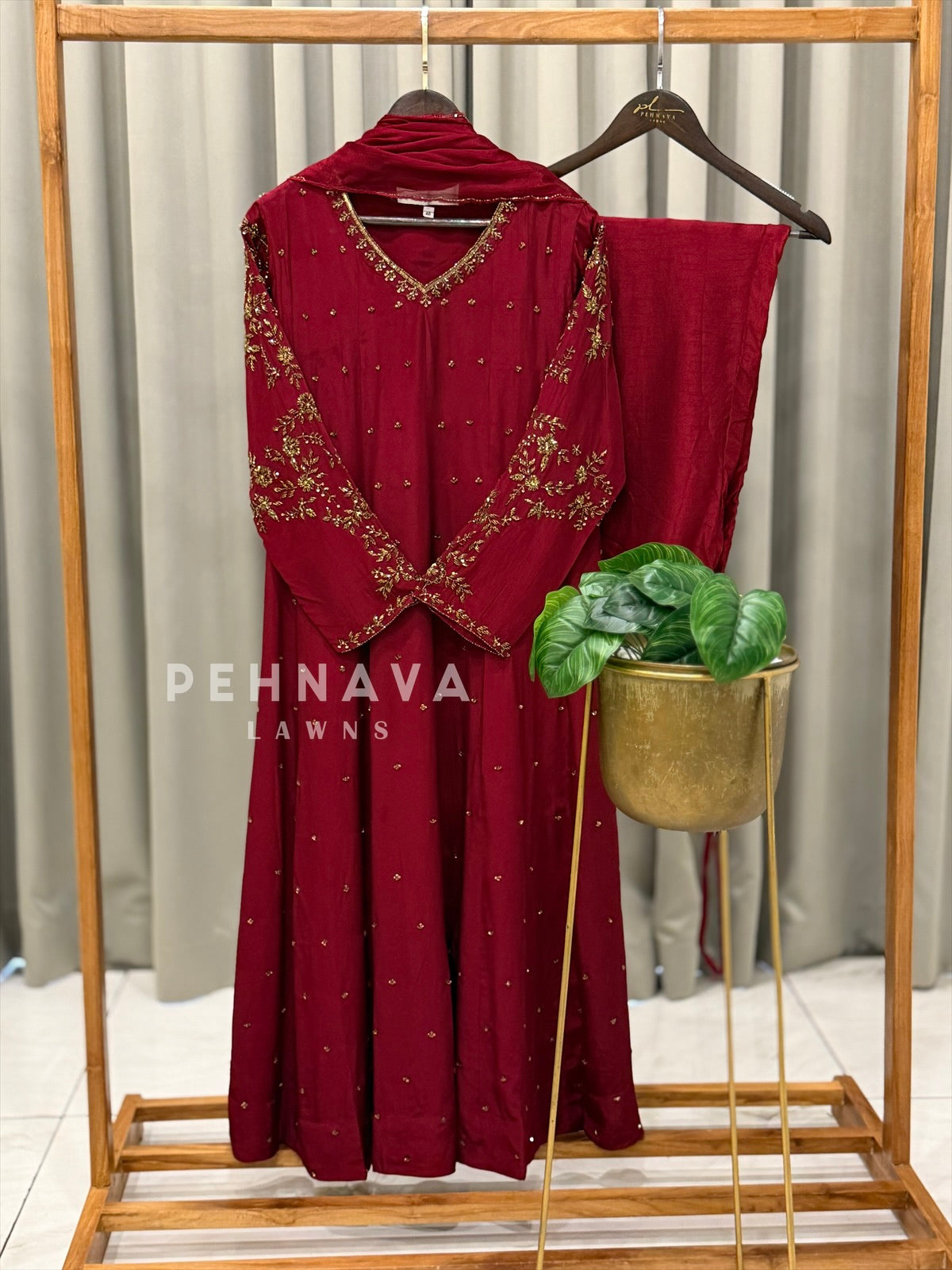 Hand-embellished 3-piece suit