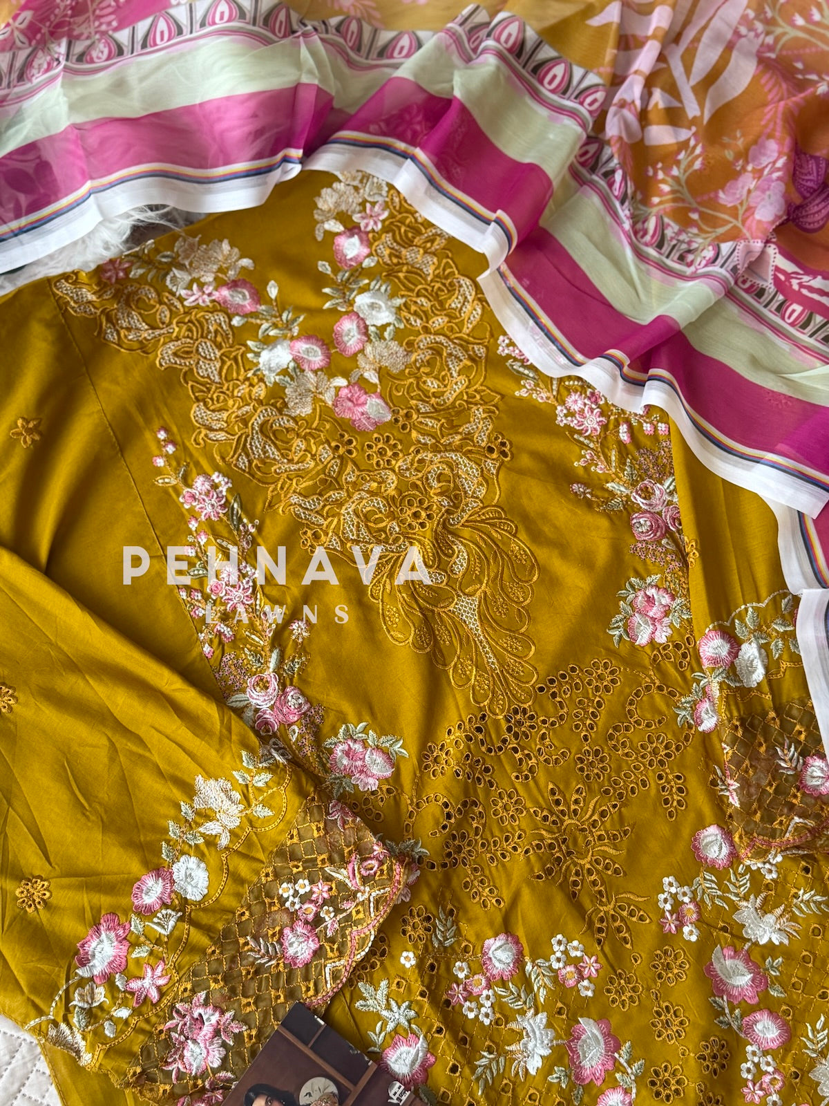 Embroidered Semi Stitched Suit-4218