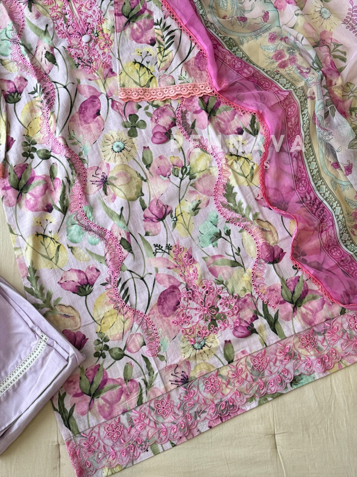 Pink Petal Cotton Ensemble-1404