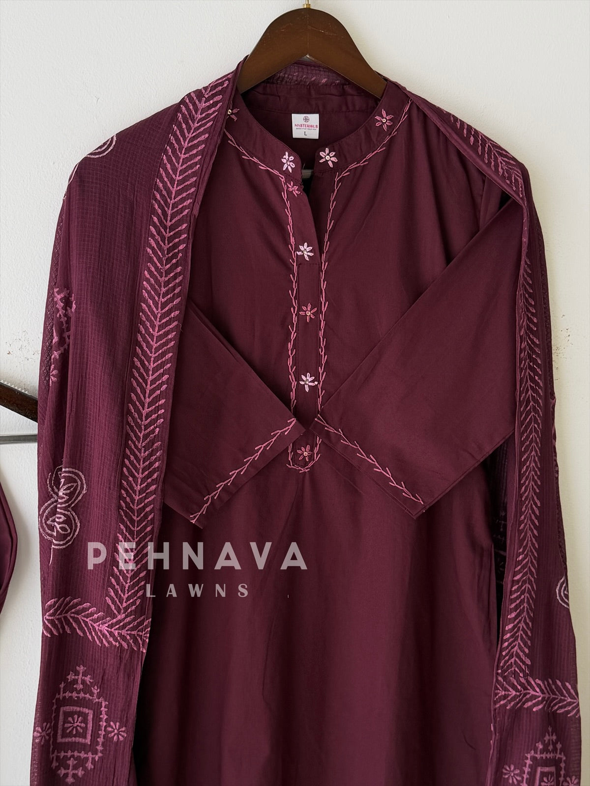 Minimal Embroidered Cotton Set-1304