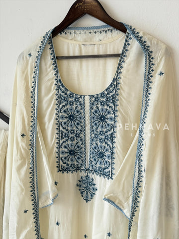 Soft checks  Embroidered Suit-6103 - Pehnava Lawns
