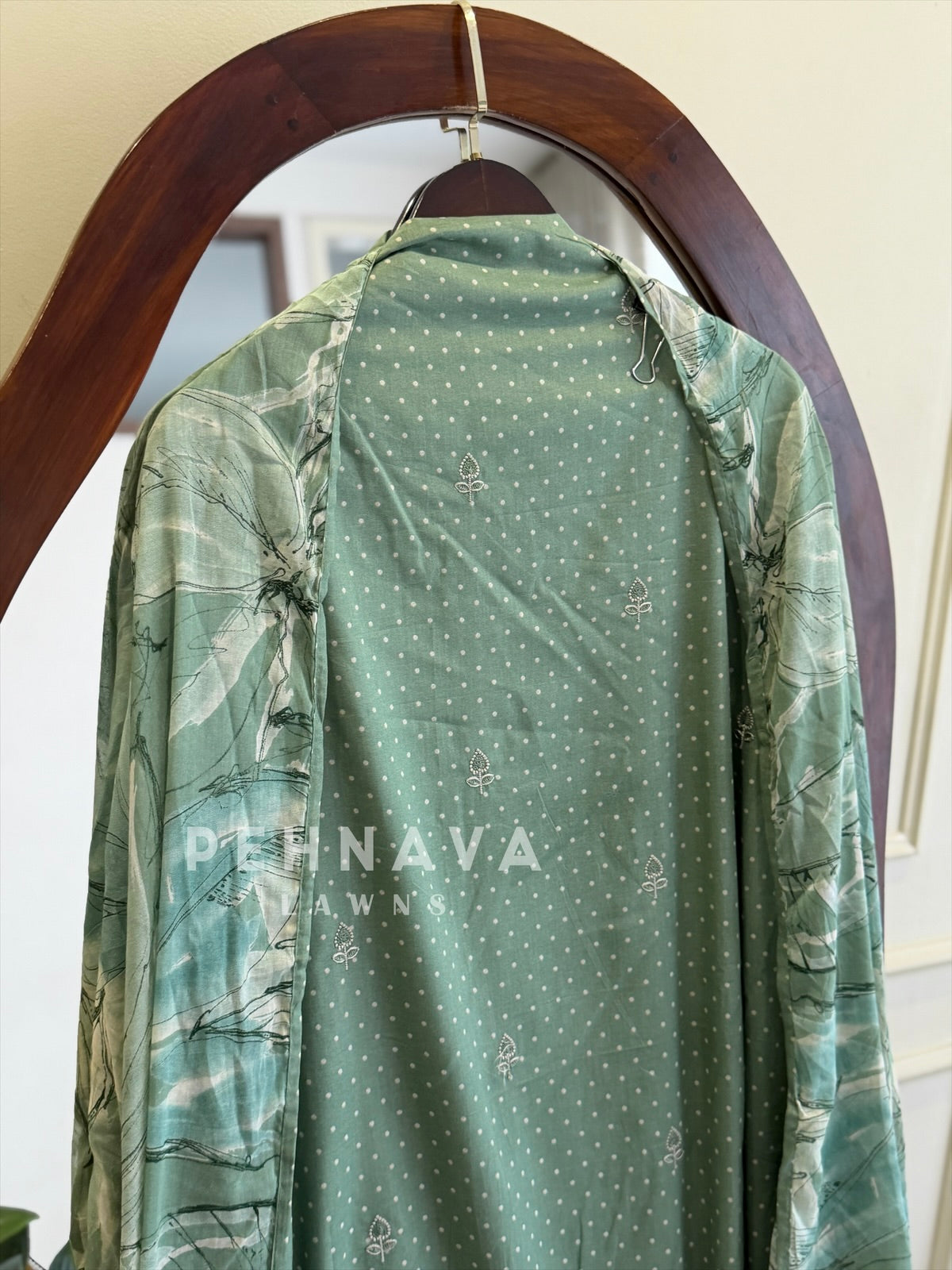 Floral Embroidered Unstitched Suit