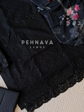 Embroidered Semi Stitched Suit-4174