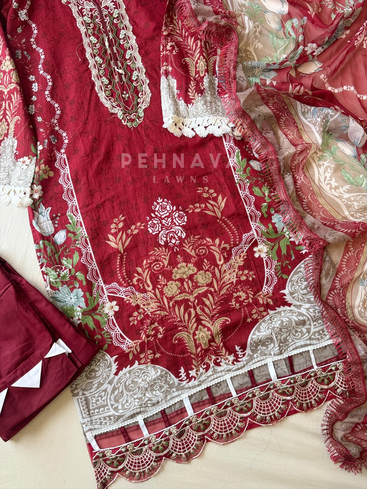 Signature Embroidered Lawn Suit-1357