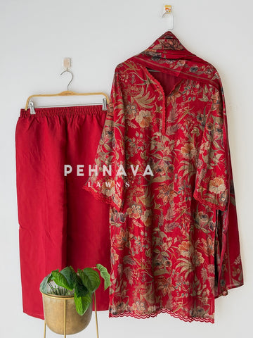Floral Printed Three Piece Set