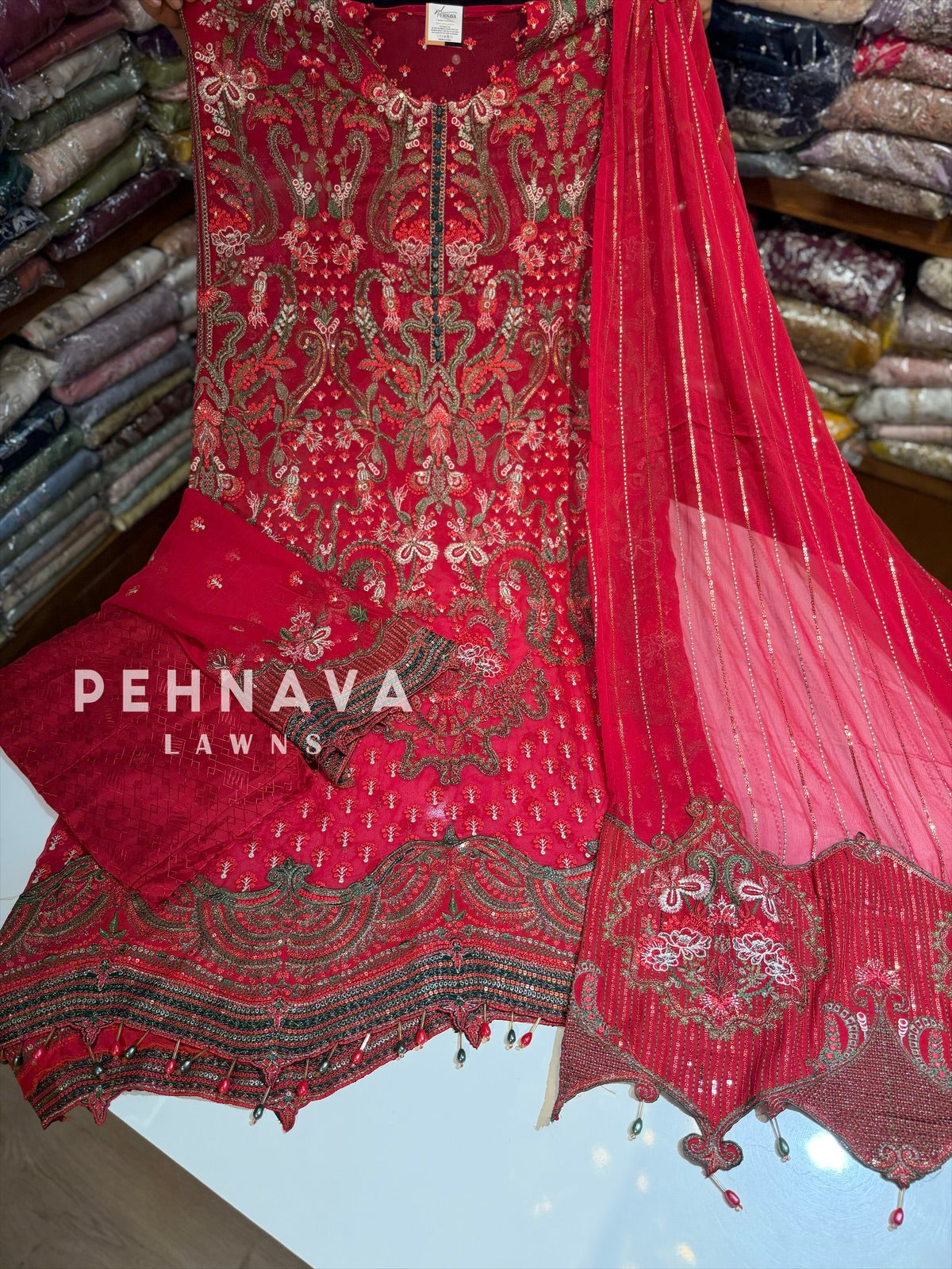 Heavy Embroidery Chiffon Suit