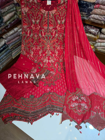 Heavy Embroidery Chiffon Suit