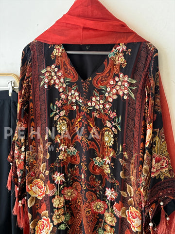 Premium Crepe Floral Suit No.3 - Pehnava Lawns
