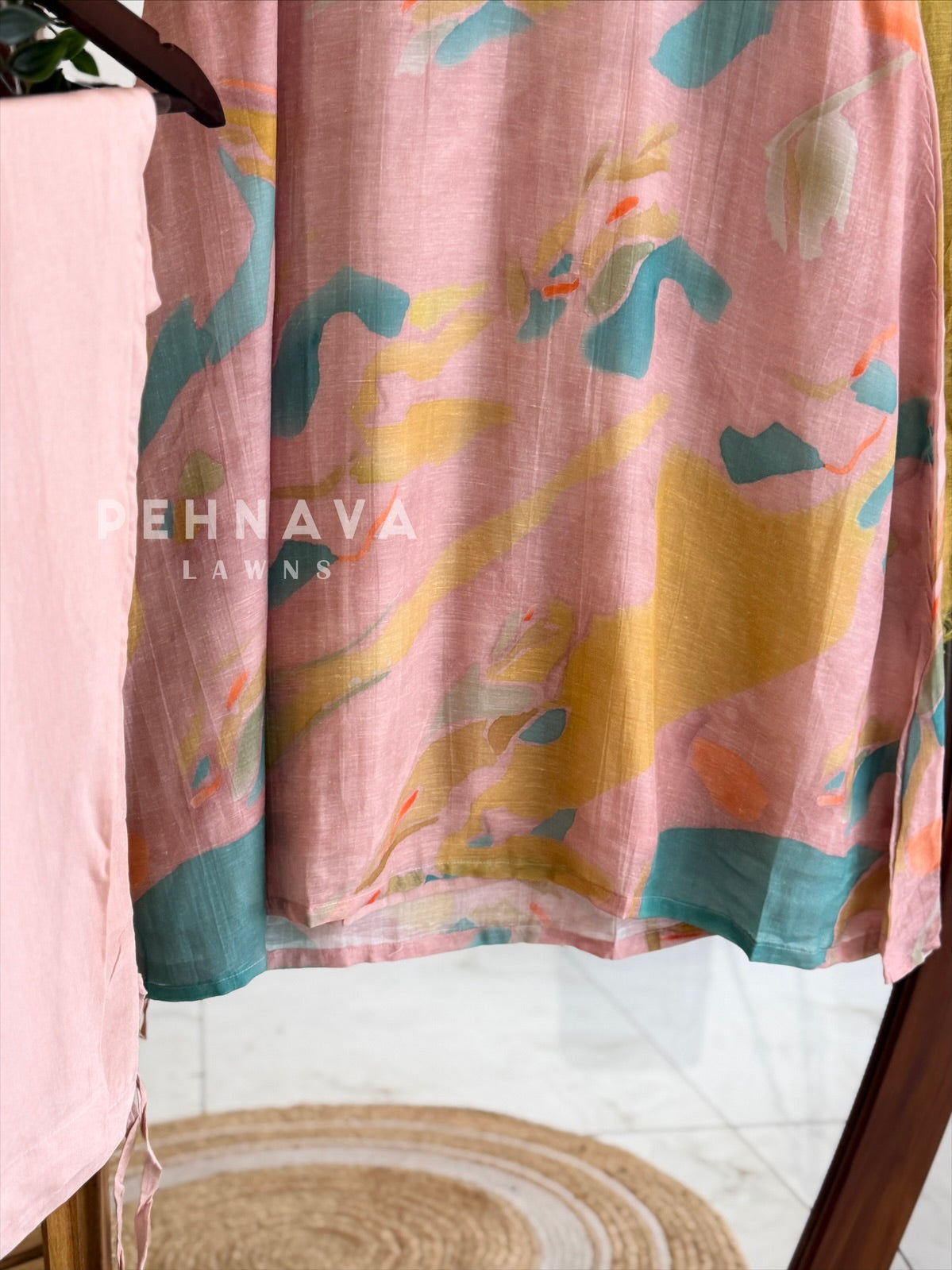 Abstract Printed Three Piece Suit Set
