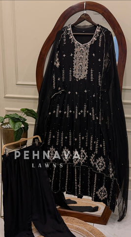 Heavy Handworked Anarkali Attire