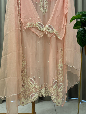 Premium Handworked Semi-Stitched Pakistani Suit - Pehnava Lawns