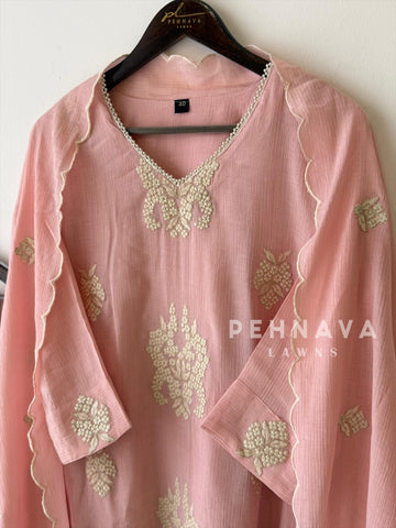 Scallop Embroidered Suit-4169 - Pehnava Lawns
