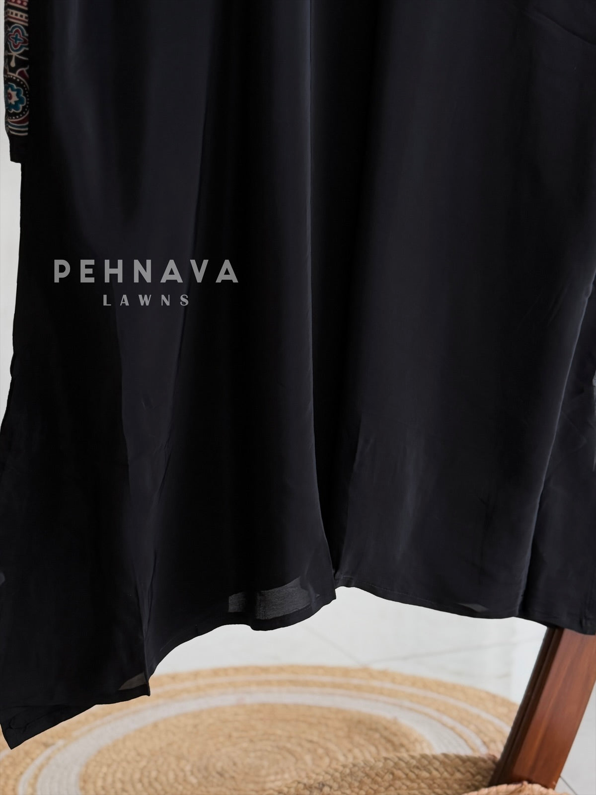 Ajrak Printed Dupatta Kaftan Suit Set