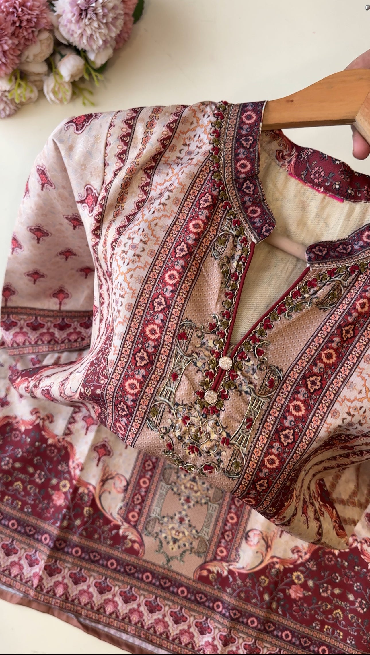 Premium jute silk ready to wear suit