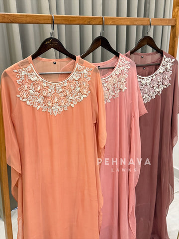 Premium Floral Handworked Kaftan Suit 2705