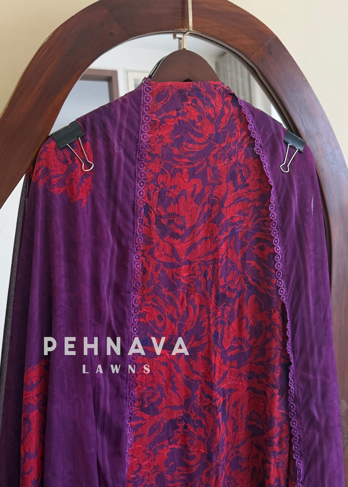 Floral Embroidered Unstitched Suit-6187