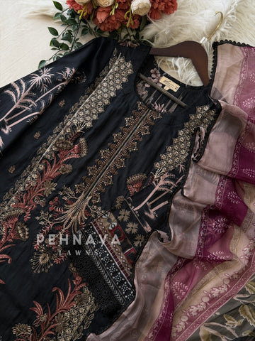 Cotton Embroidered suit 3374
