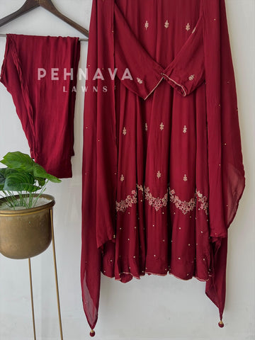 Premium Work Anarkali Set