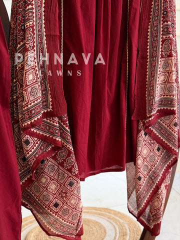 Ajrak Print Cotton Suit Set
