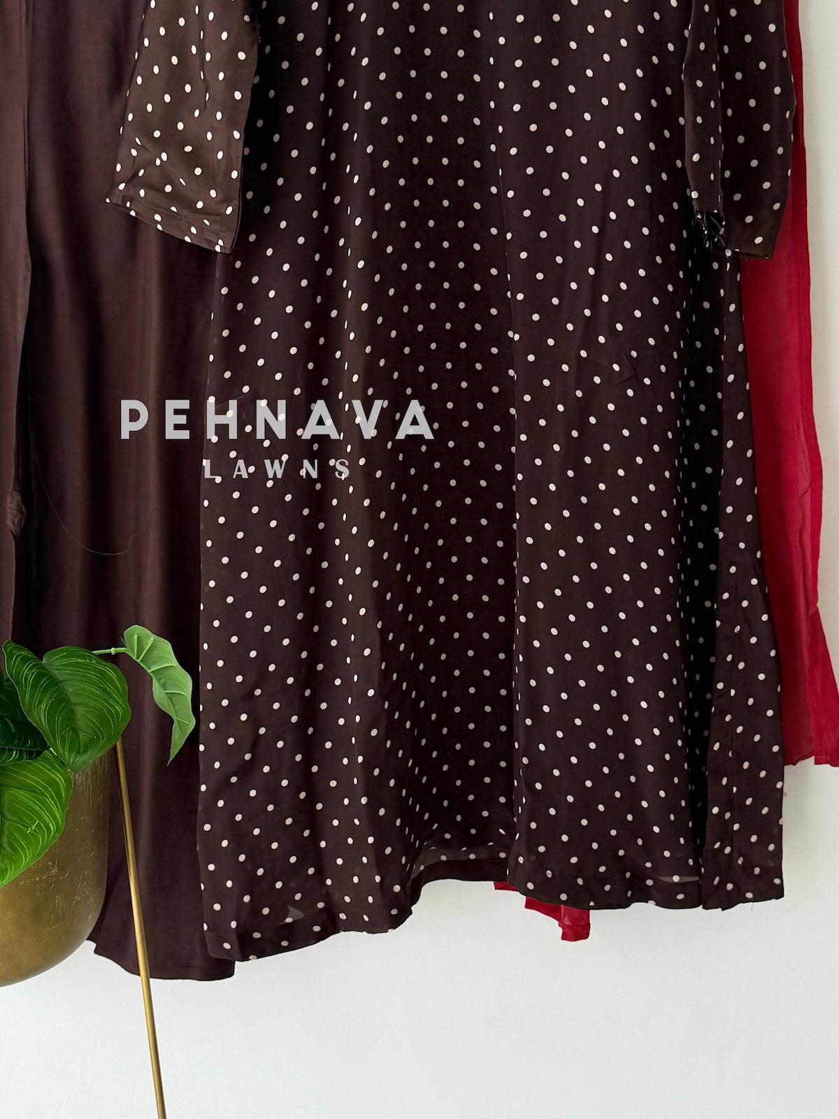 Polka Dot Printed Three Piece Set 6213
