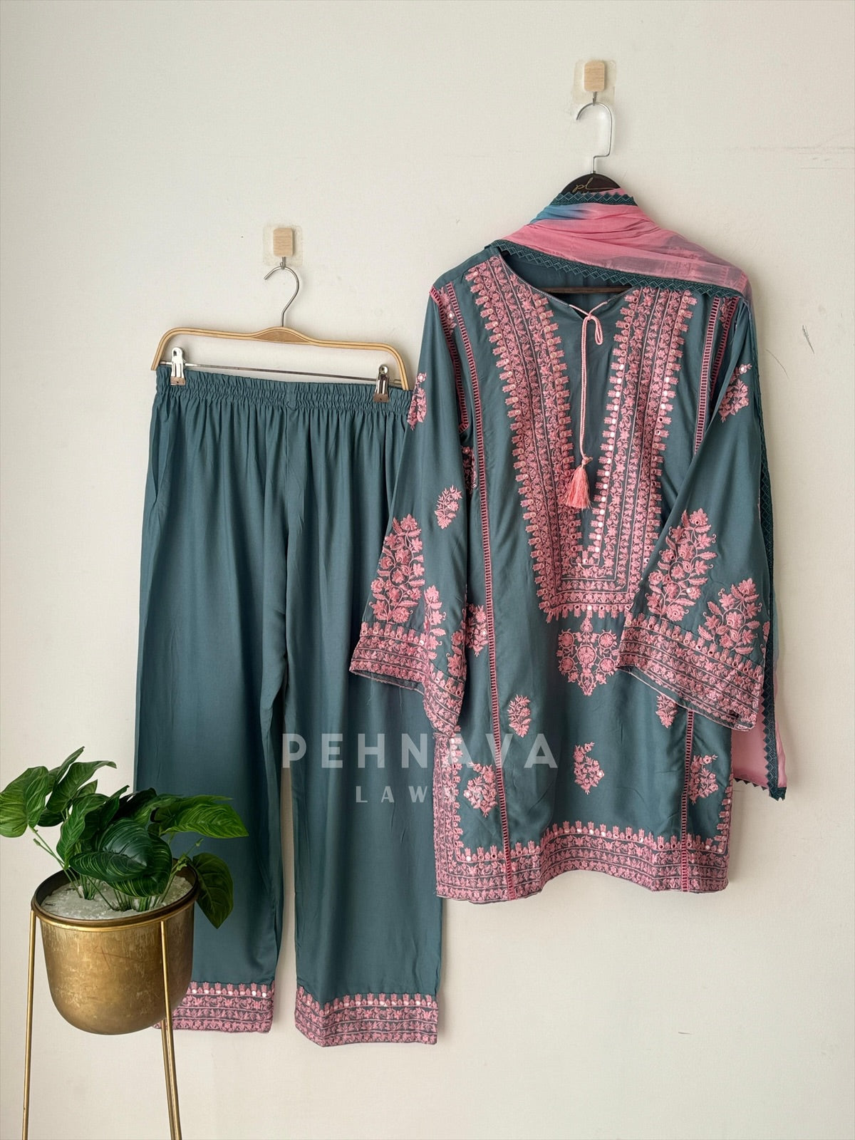 New Blue Trendy Farshi Salwar-137 - Pehnava Lawns