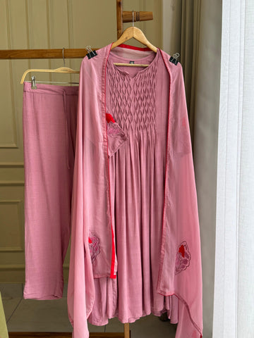 Crinkle Rayon 3 peice suit-5476