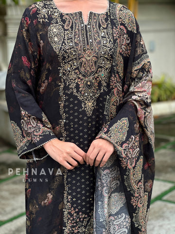 Muslin Unstitched Suit-339
