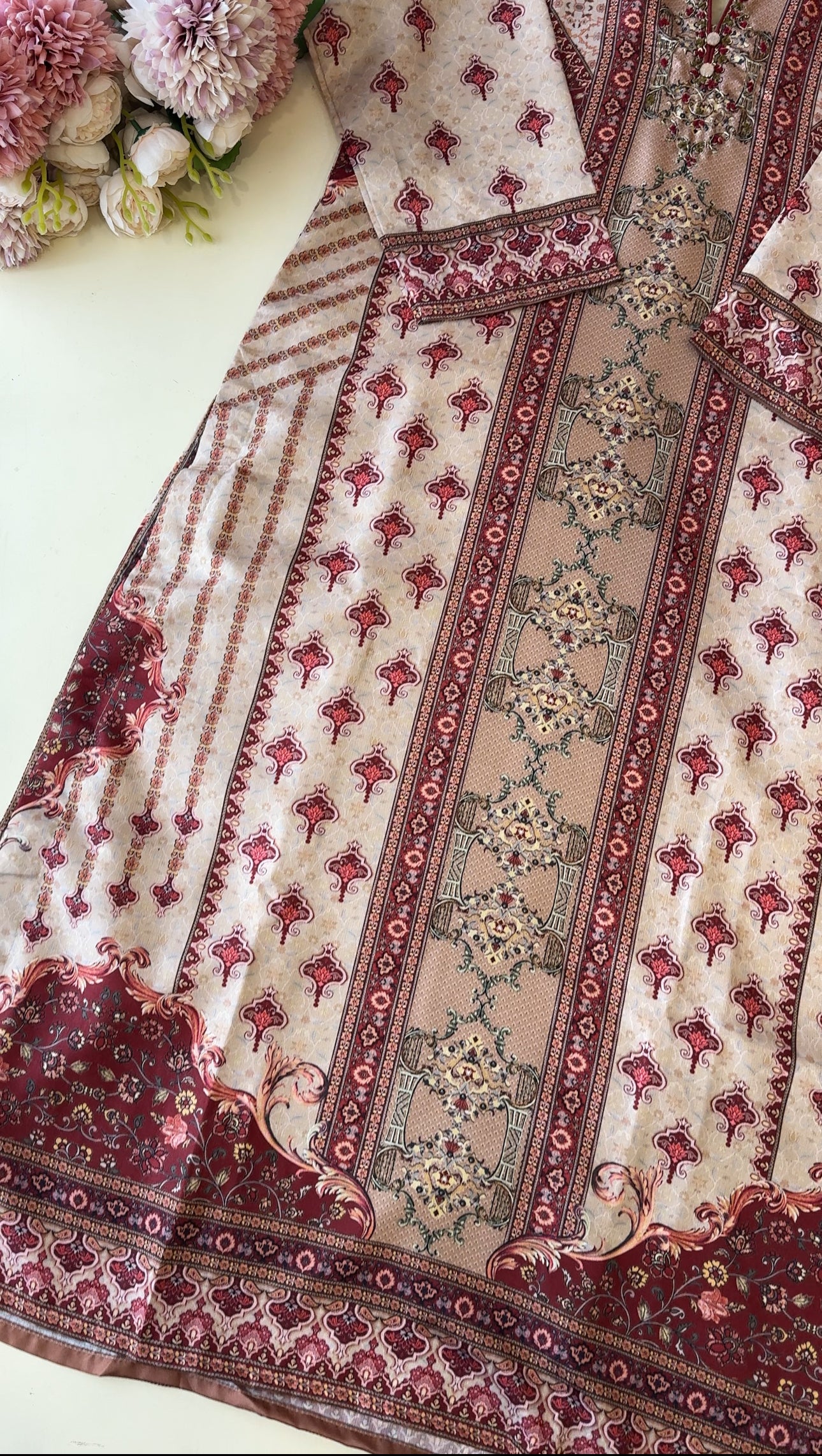 Premium jute silk ready to wear suit