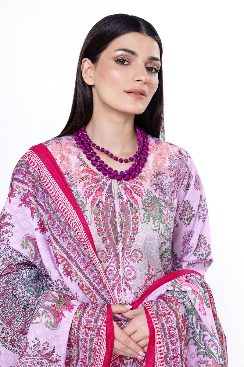 Khaadi Unstitched Printed Lawn suit-0115