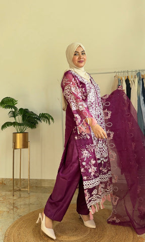 Heavy Organza Party Wear 13023