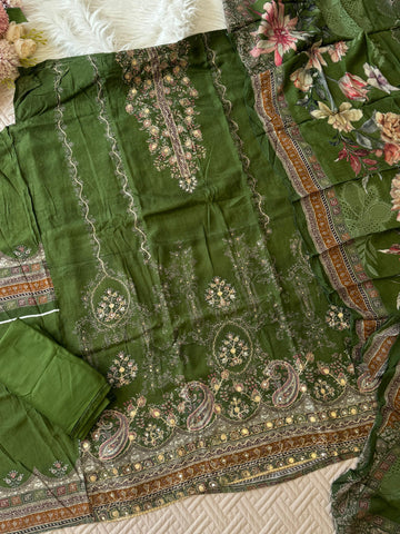 Premium viscous muslin suit-246