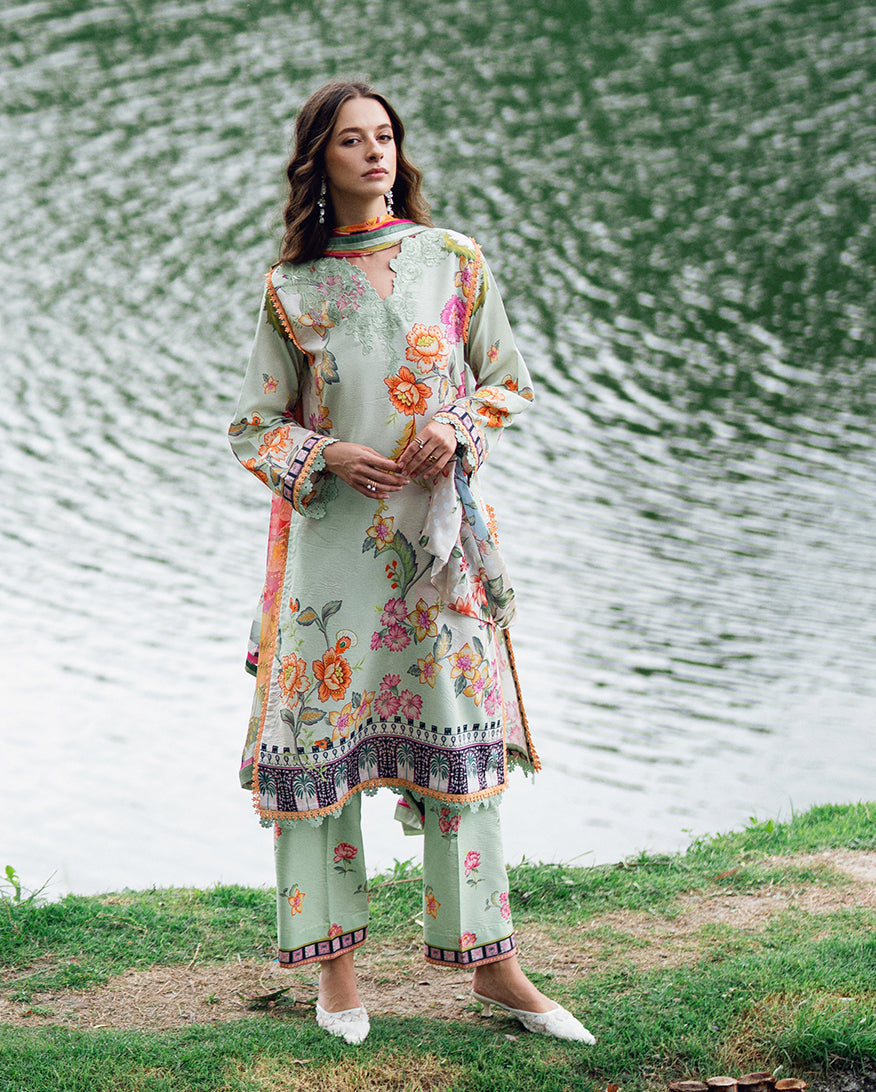 Printed Lawn Collection-Crimson Whisper