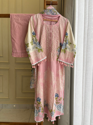 Floral Printed Pak-Suit-001
