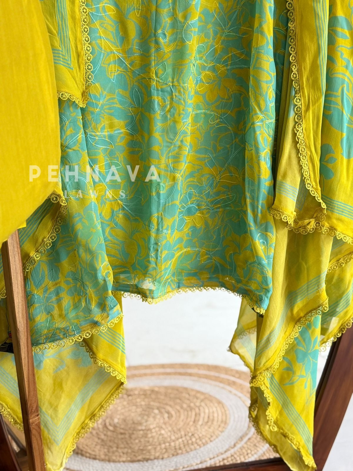 Floral Embroidered Unstitched Suit-4