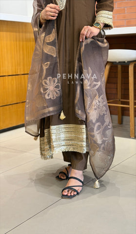 Mirror Detailed Anarkali Suit Set -Mahal 223