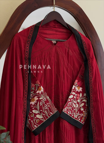 Floral Embroidered Suit Set 13186