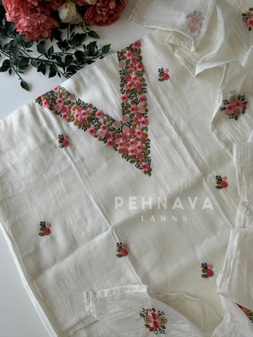Embroidery Rich Dress Material 12708 - Pehnava Lawns