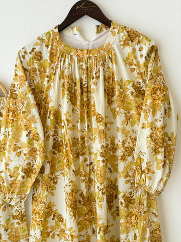 Yellow Floral Co-ord Set - Pehnava Lawns