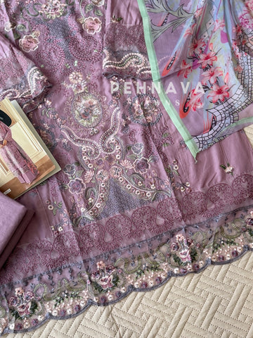 Embroidered Semi Stitched Suit-4211