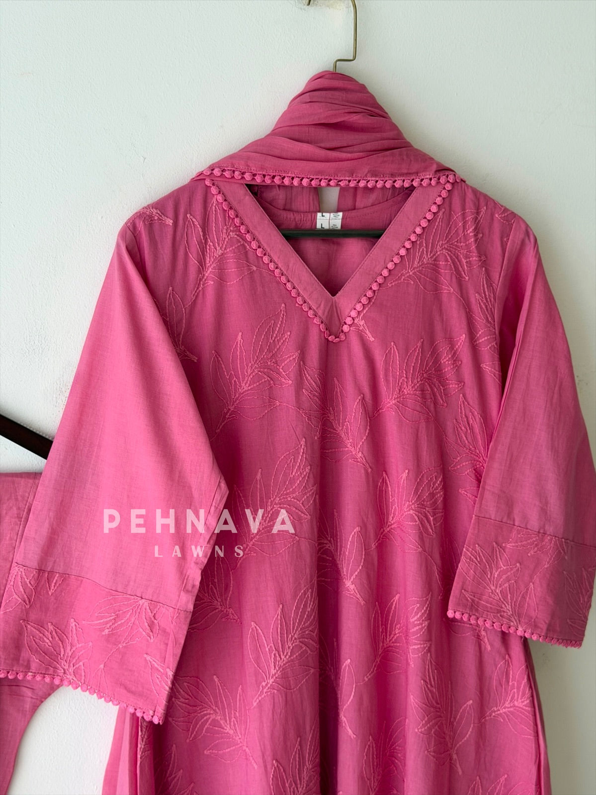 Embroidered Three Piece Ensemble B725