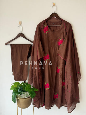 Cotton Floral Embroidered Suit-15441 - Pehnava Lawns
