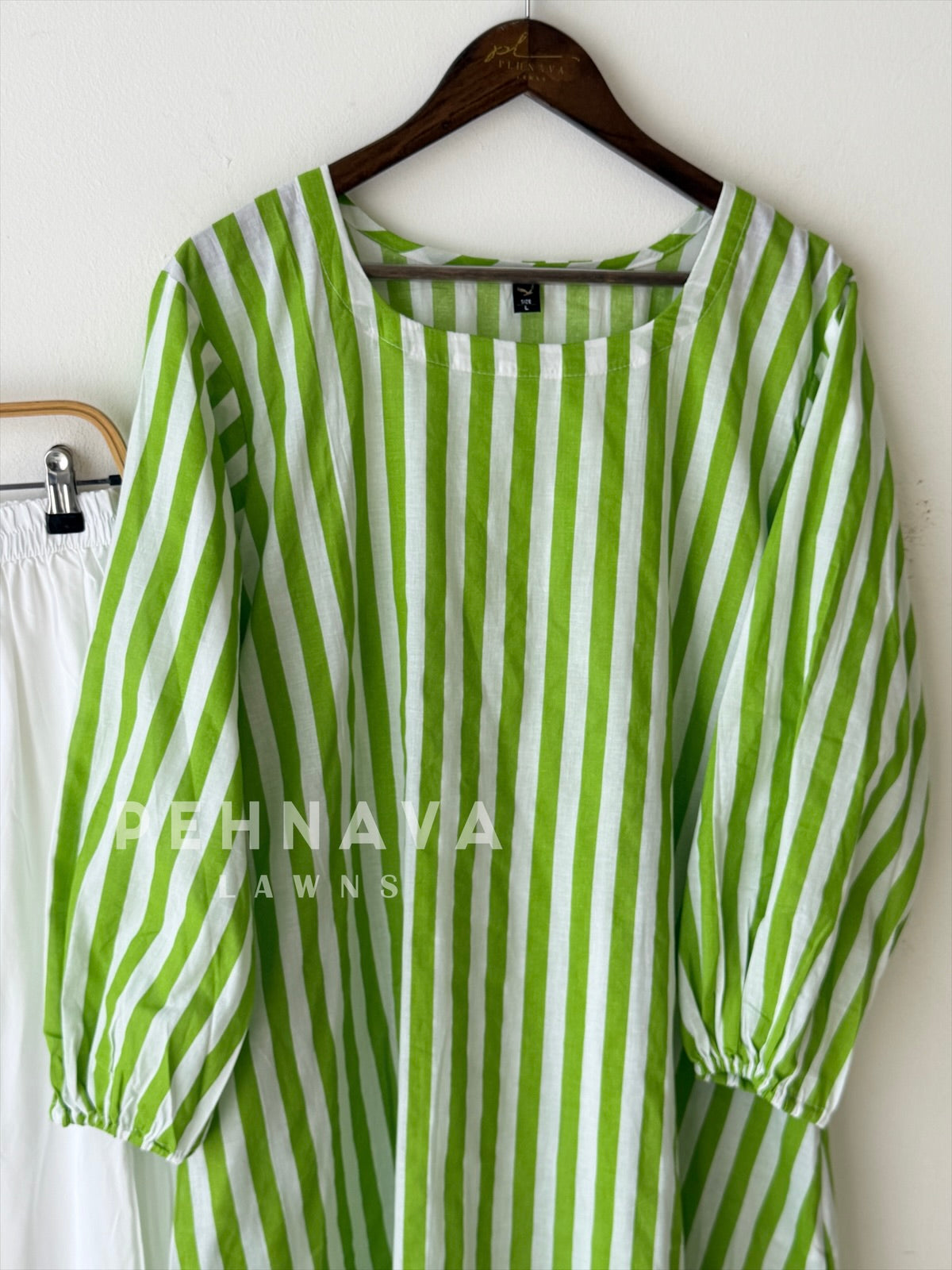 Back Tie-Up Striped Co-ord Set-cw 022